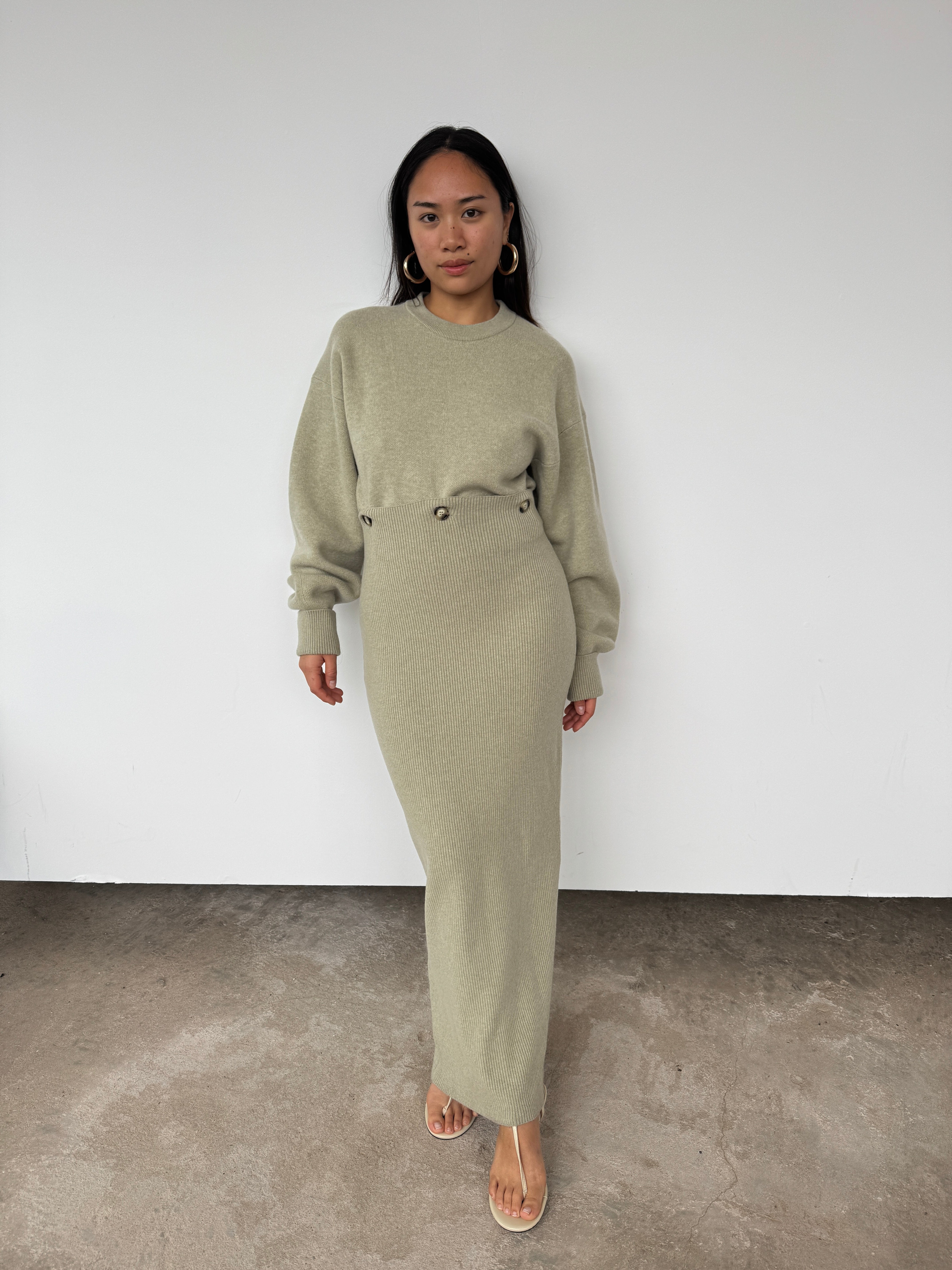 Nanushka Knitted Stone Midi Dress | M – Curate & Rotate