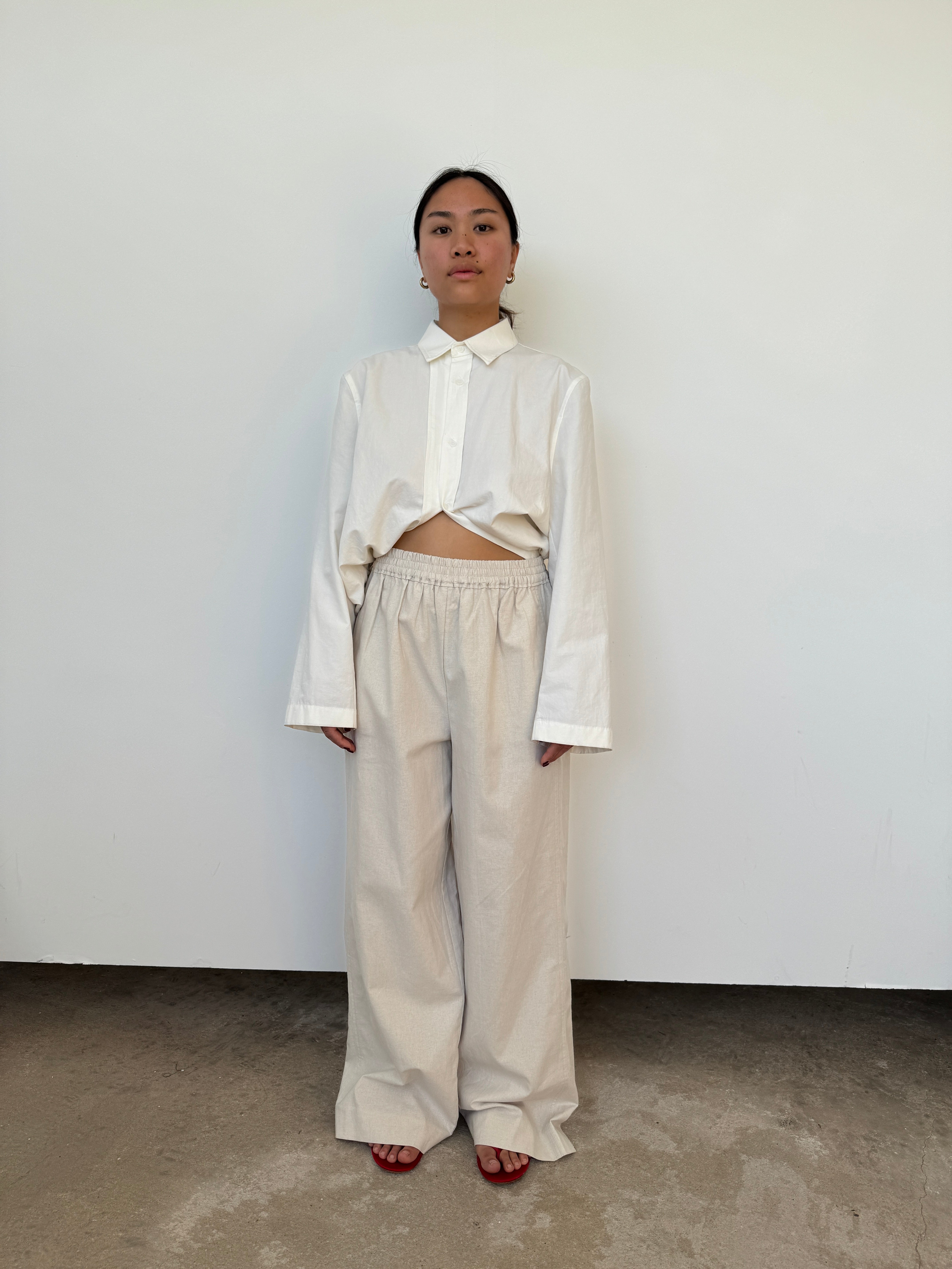 Whistles Cream Linen Trousers | UK14 – Curate & Rotate