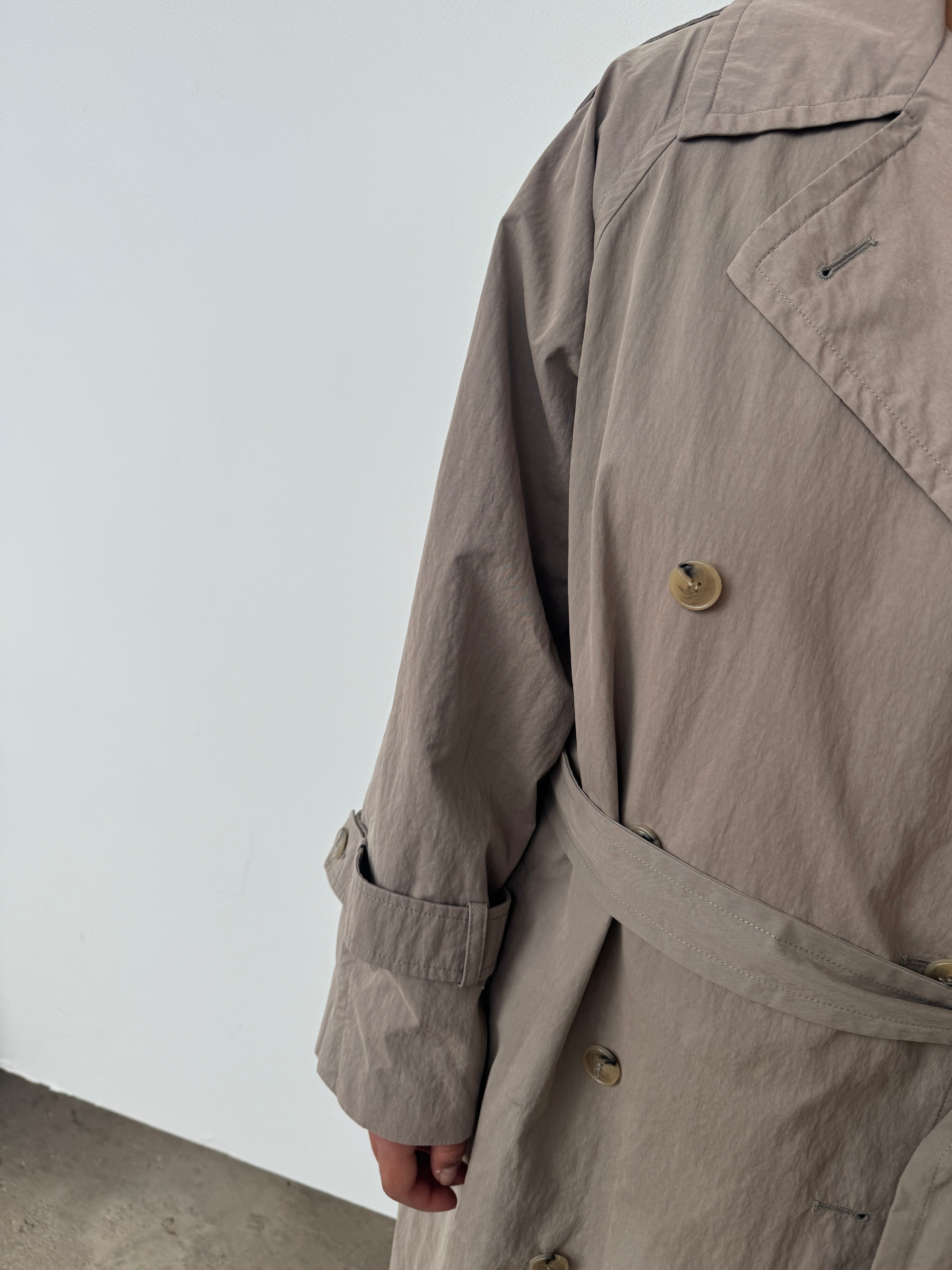 Toteme Brown Techno Trench Coat | UK8 – Curate & Rotate