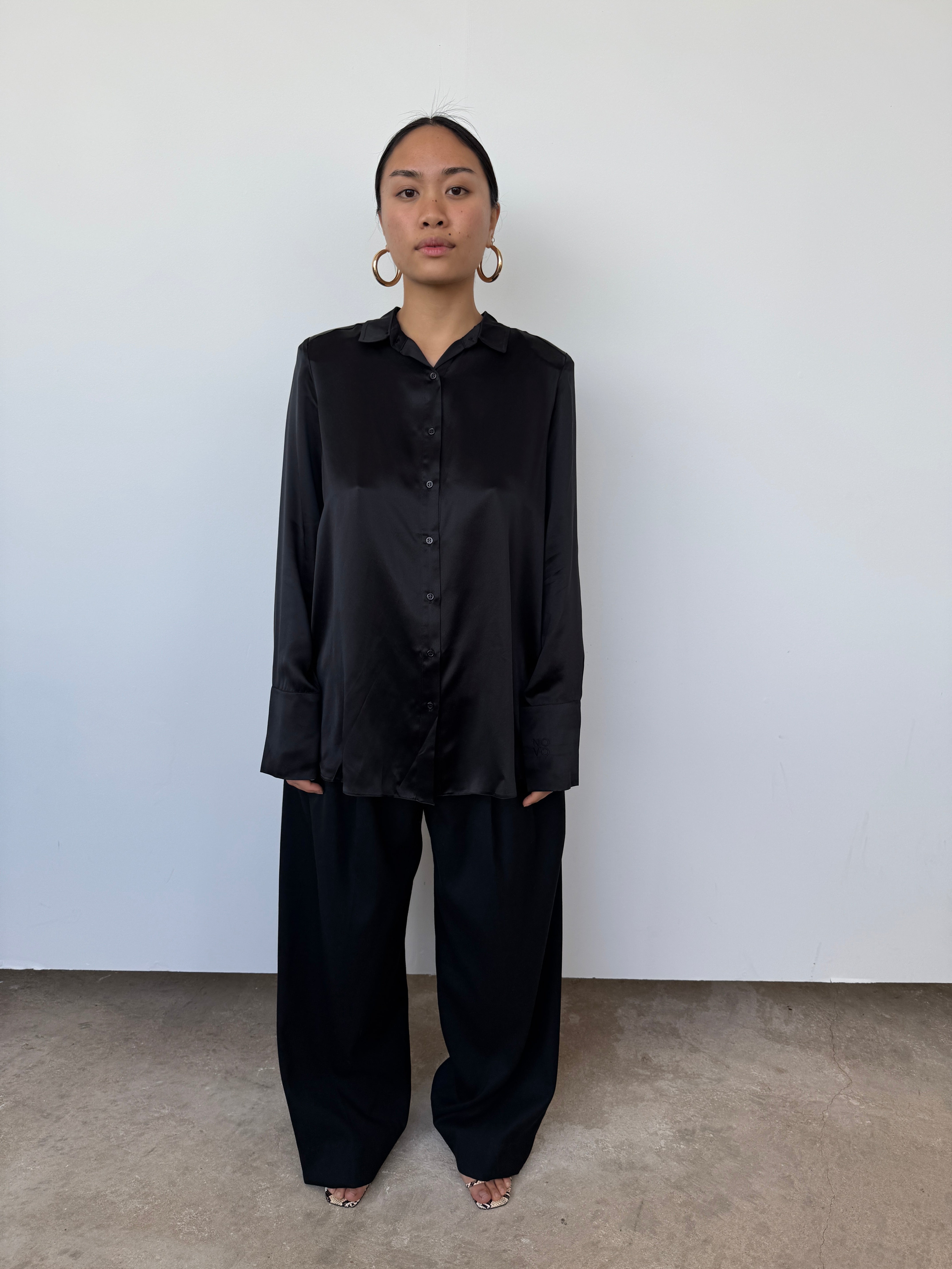 新品タグ付き　L'Appartement Washable Silk Shirt Washable Silk Shirt | Talbots
