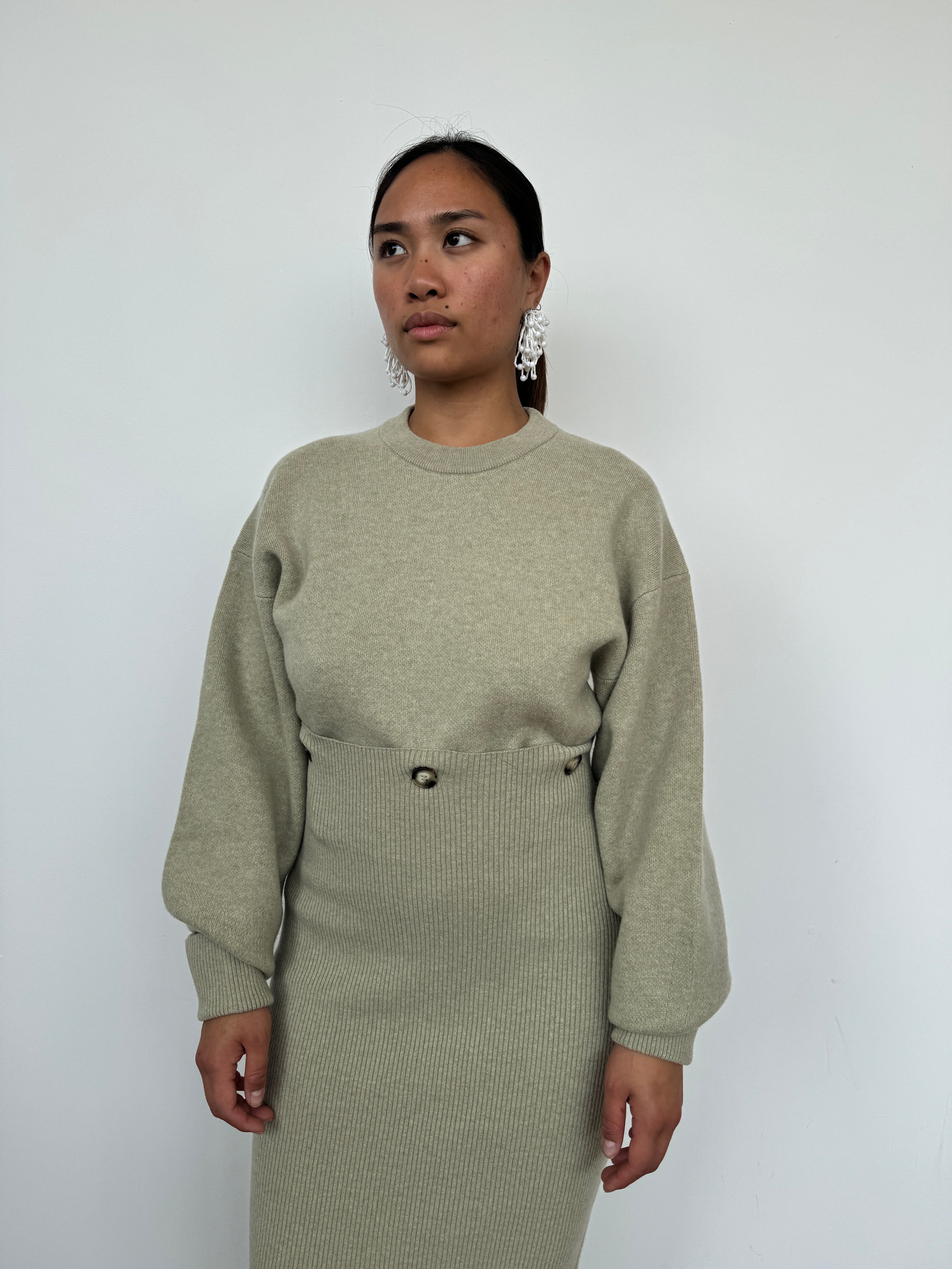 Nanushka Knitted Stone Midi Dress | M – Curate & Rotate