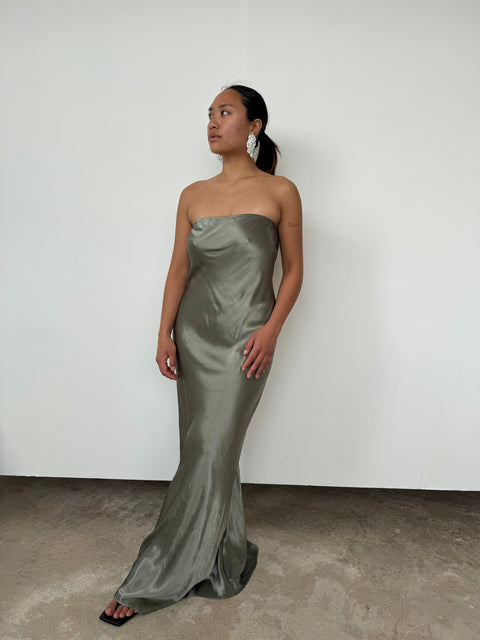 Anthropologie Silky Sage Dress | UK12 Anthropologie Silky Sage Dress | UK12