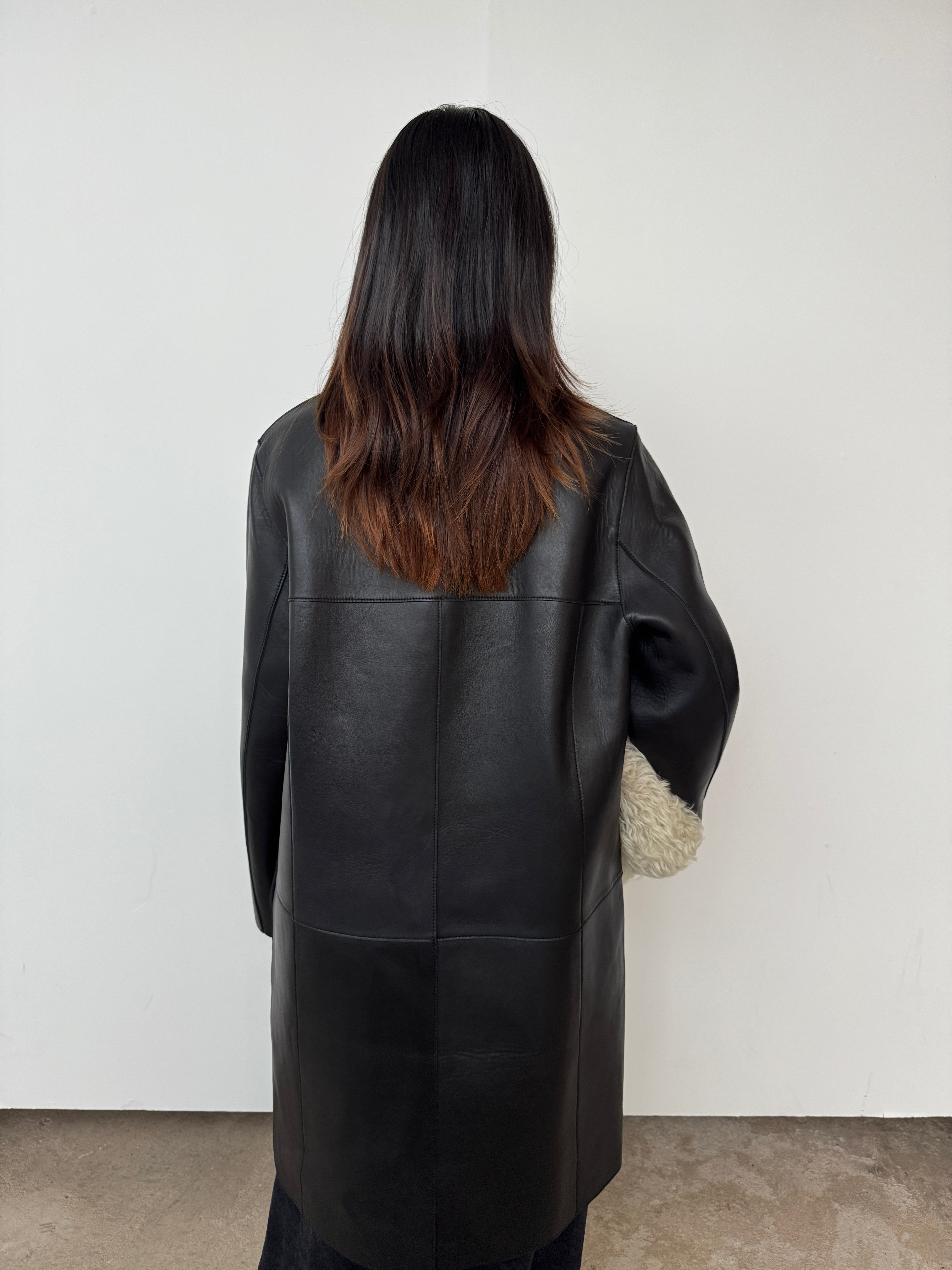 Whistles Black 'Gemma' Bonded Leather Jacket | UK14 – Curate & Rotate