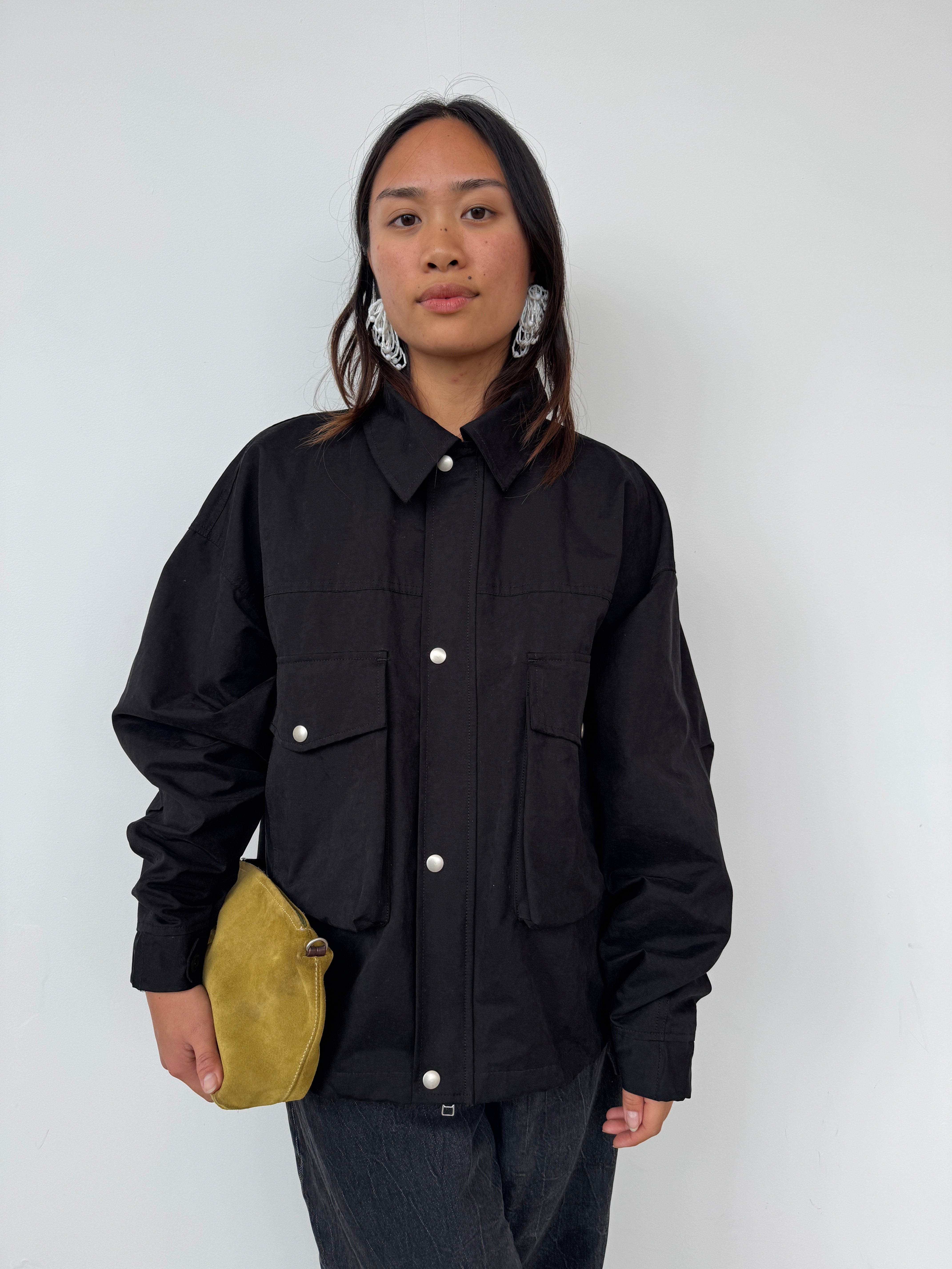 Estudio Niksen Black Big-pocket Wind Jacket | O/S – Curate & Rotate