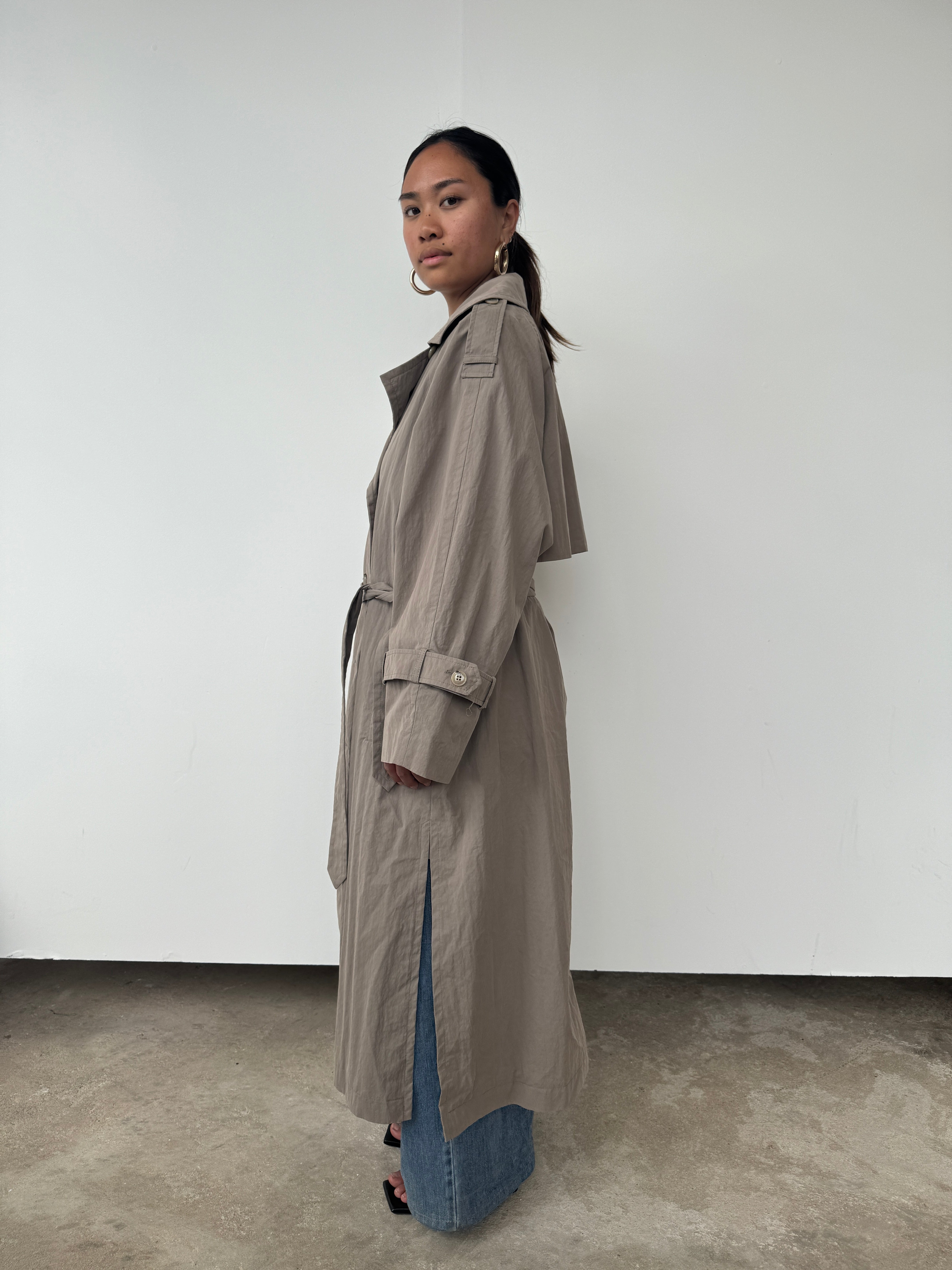 ジャケット・アウター TOTEME BROWN TECHNO TRENCH COAT Toteme Brown Techno Trench Coat | UK8 – Curate & Rotate