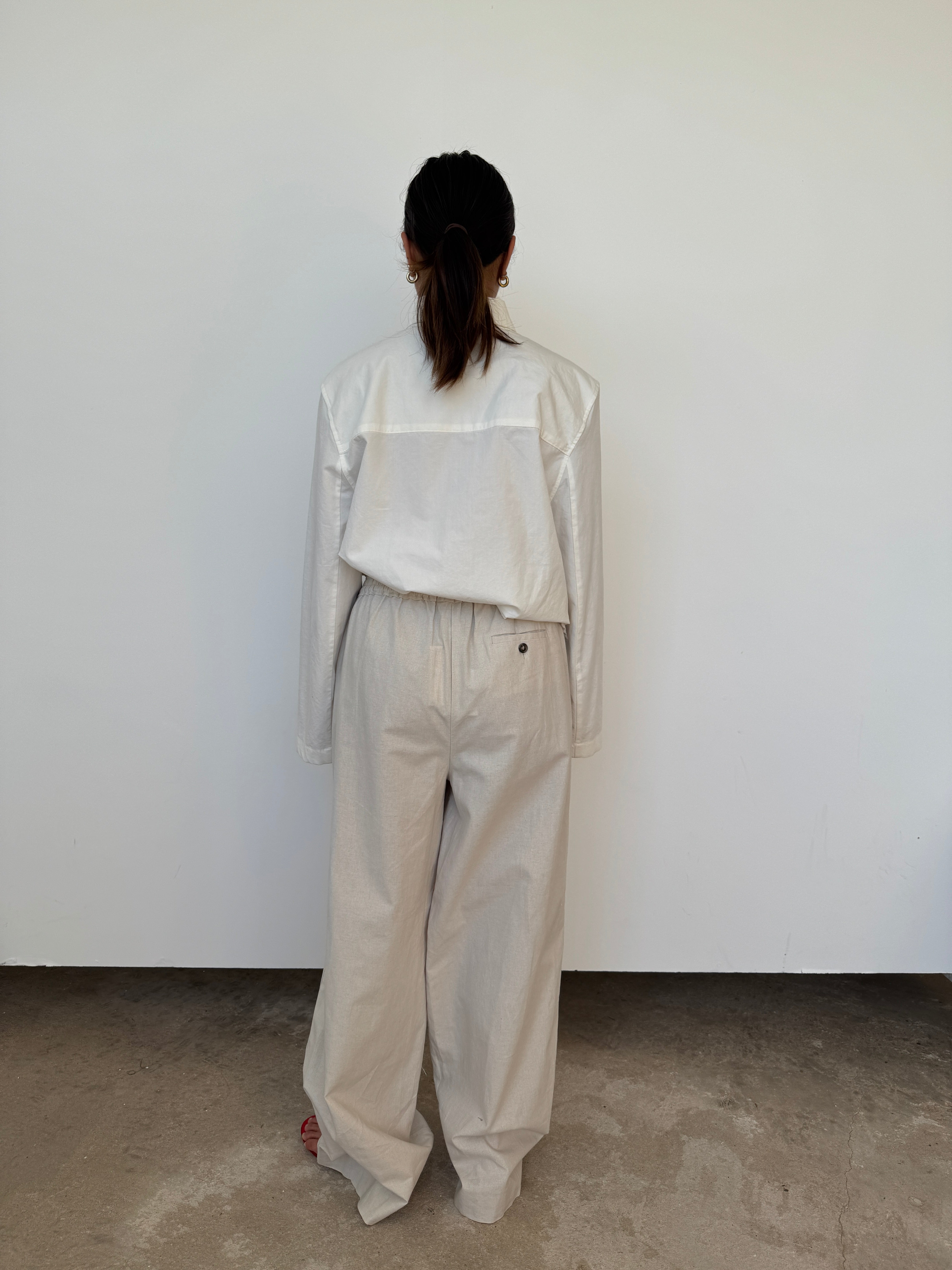 Whistles Cream Linen Trousers | UK14 – Curate & Rotate