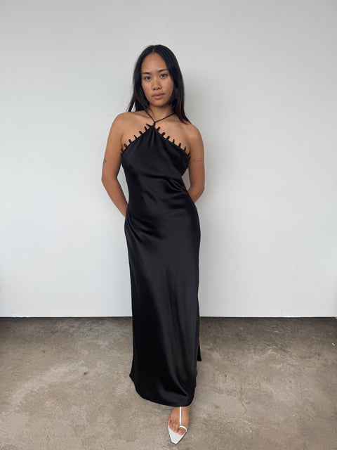 Wynn Hamlyn Black Silky Dress