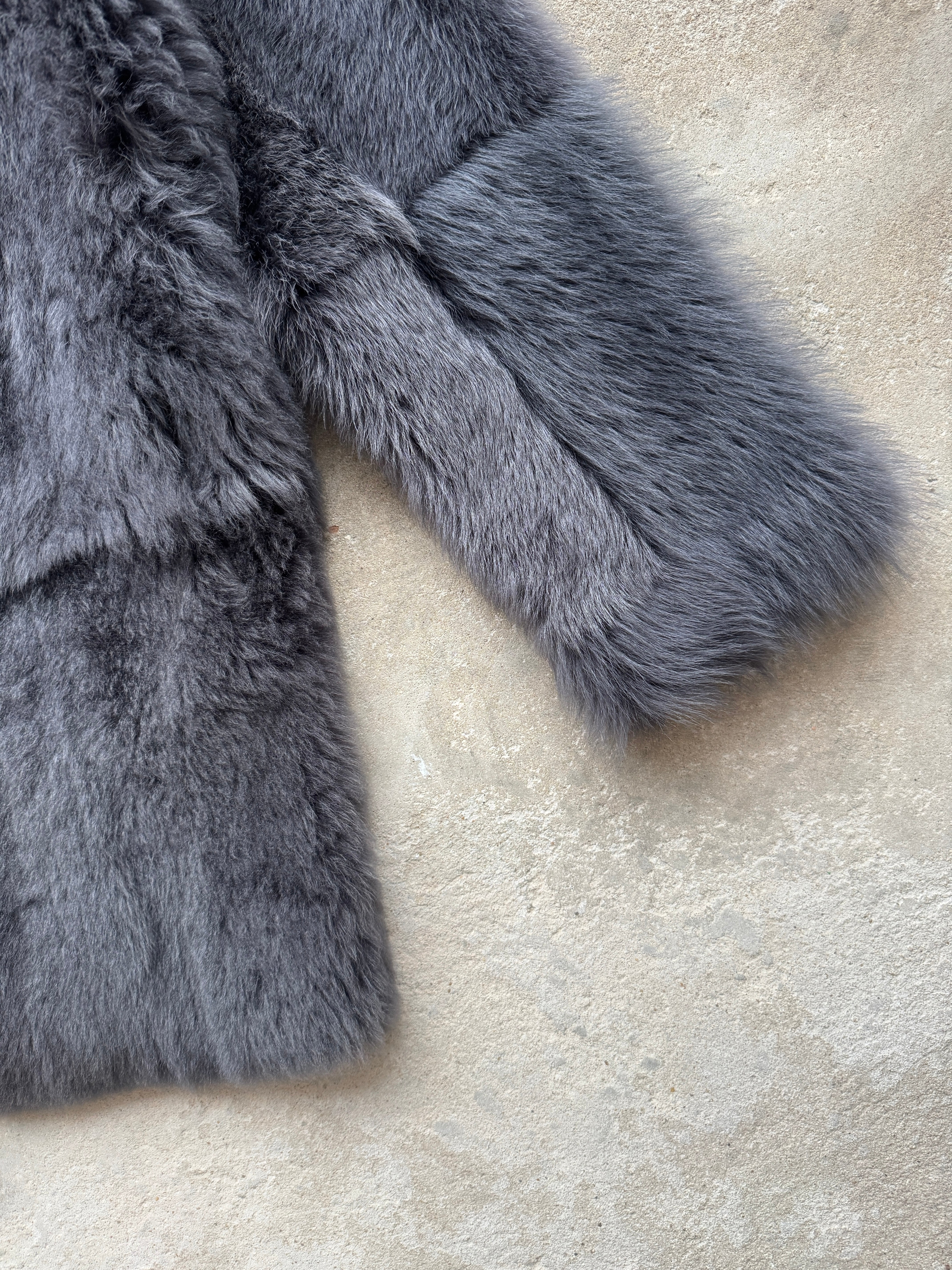 Gushlow & Cole 06 Grey Taper Shearling Coat | M – Curate & Rotate