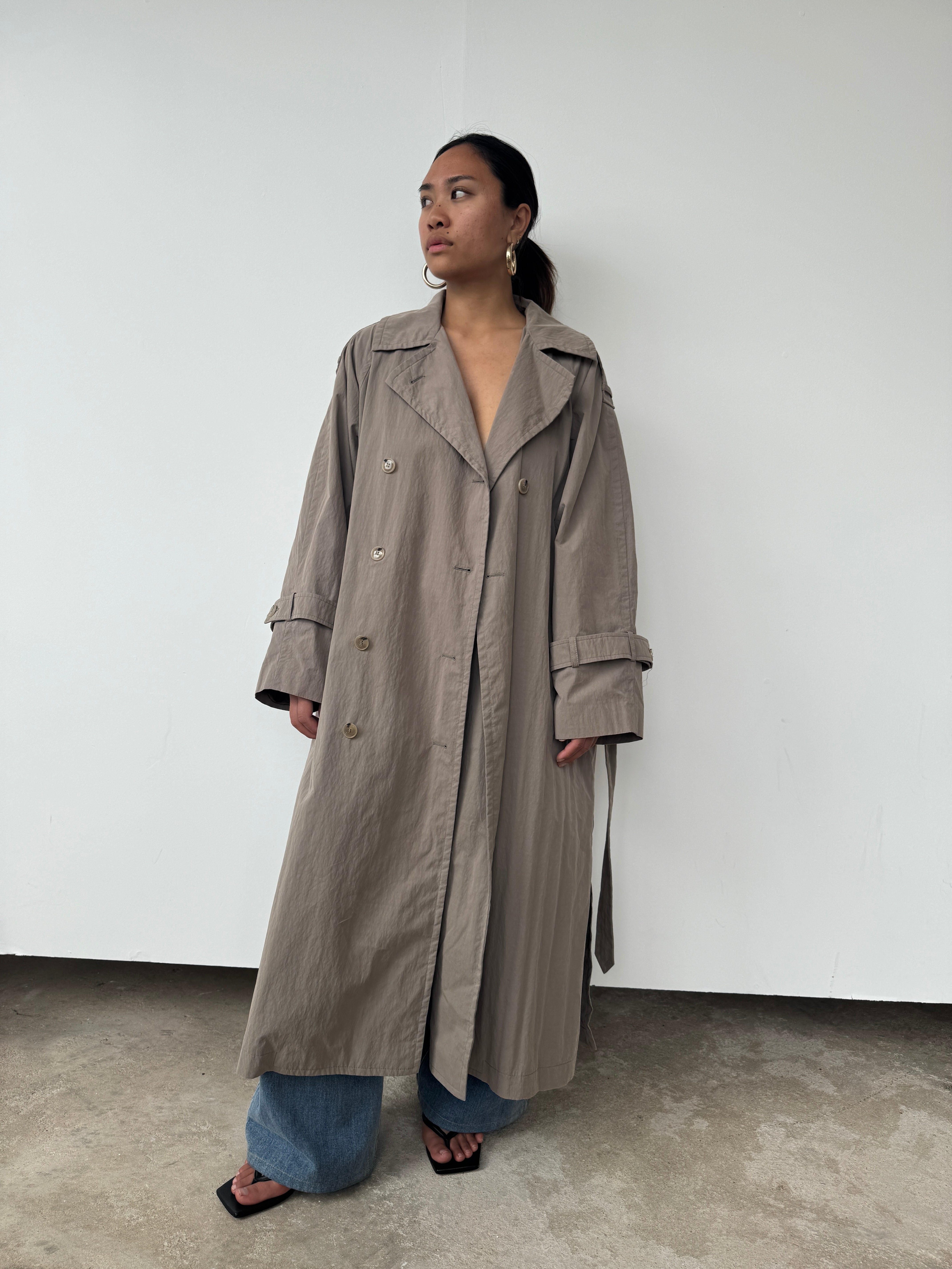 ジャケット・アウター TOTEME BROWN TECHNO TRENCH COAT Toteme Brown Techno Trench Coat | UK8 – Curate & Rotate