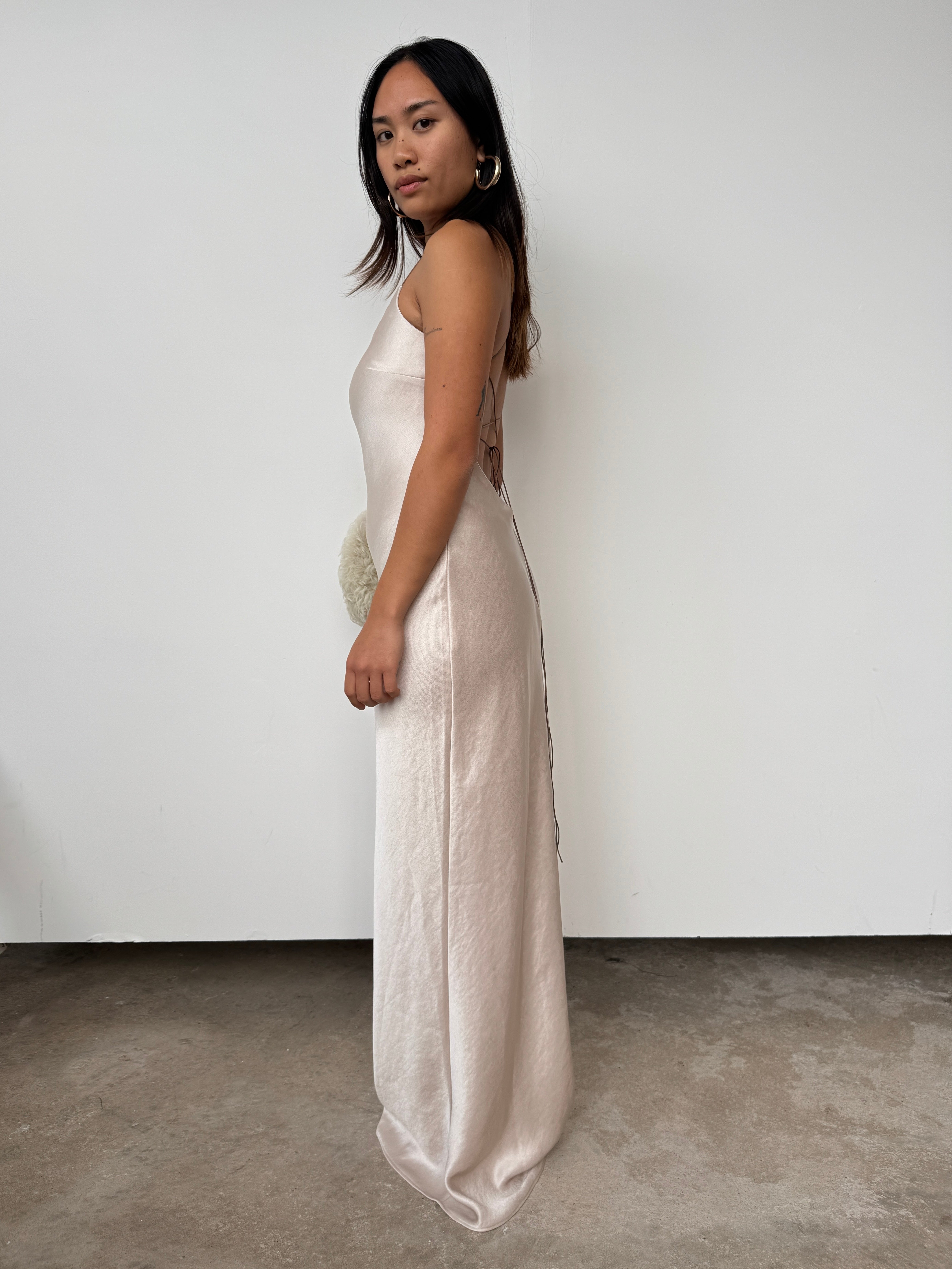 bec and bridge beige dress Bec + Bridge - THE DREAMER V NECK DRESS - SAND