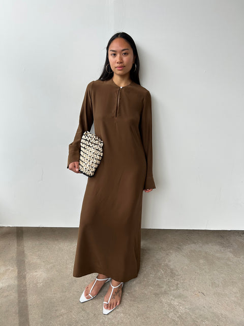 brown keyhole dress Matin Silk Color:Jeans blue footer es:Envío Express hugging bodycon fit for urious Plus Size Brown