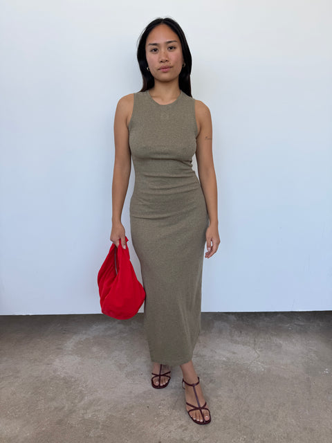 Loewe Anagram Brown Cotton Maxi Dress