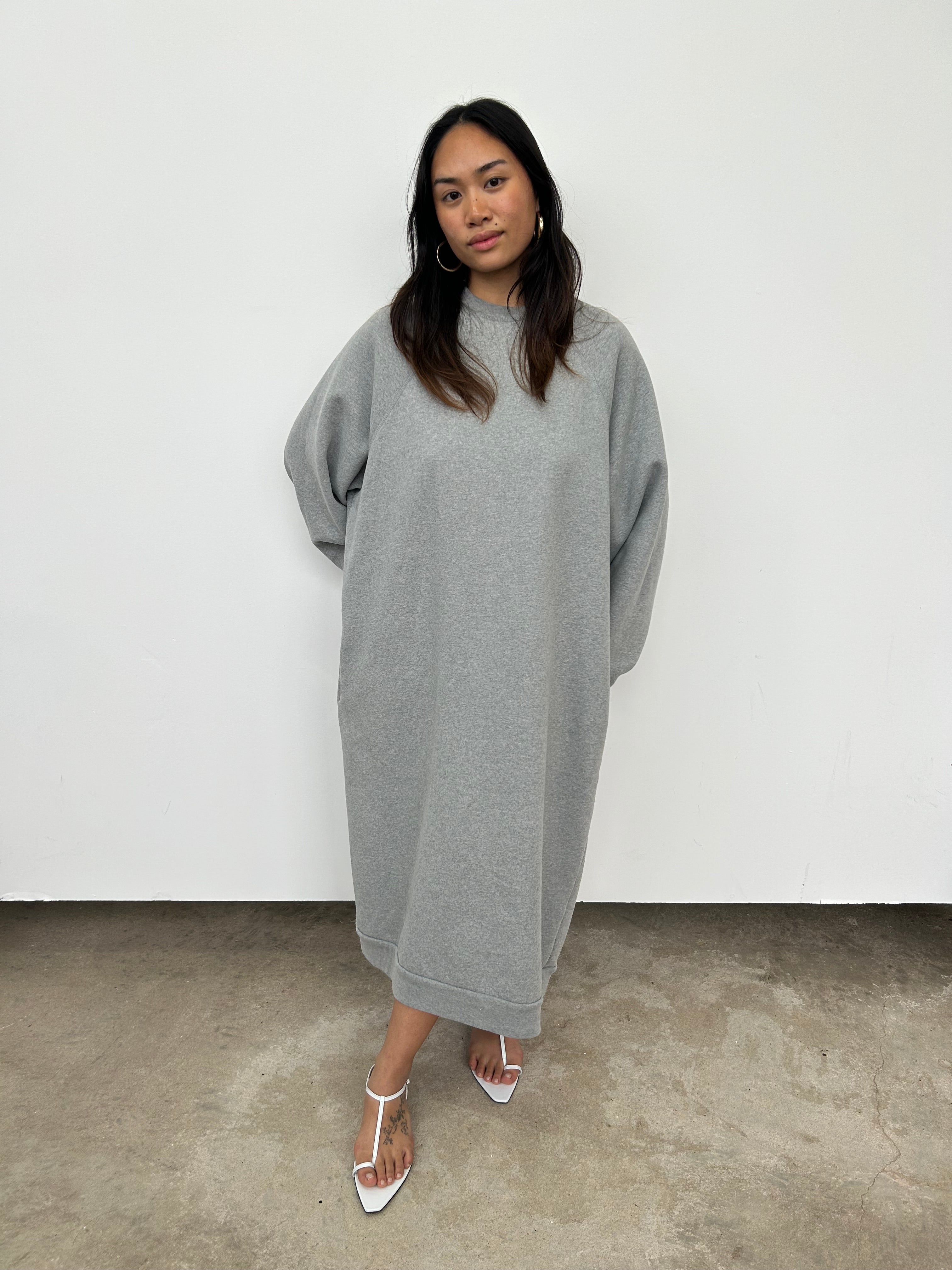 Raey Grey Sweatshirt Dress | UK8* – Curate & Rotate