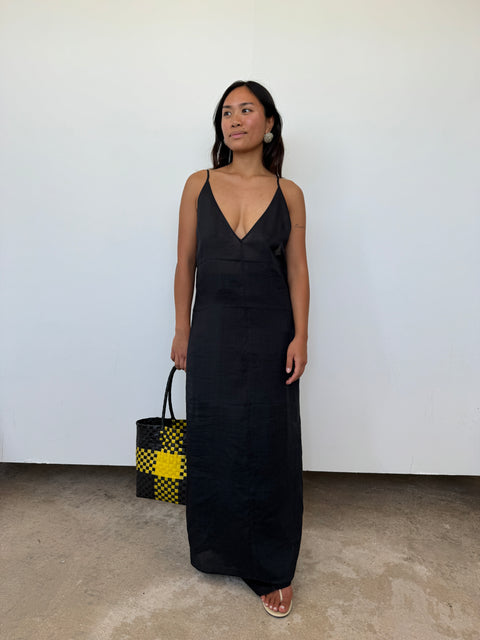st agni mesh dress St Agni Black Semi Sheer Dress