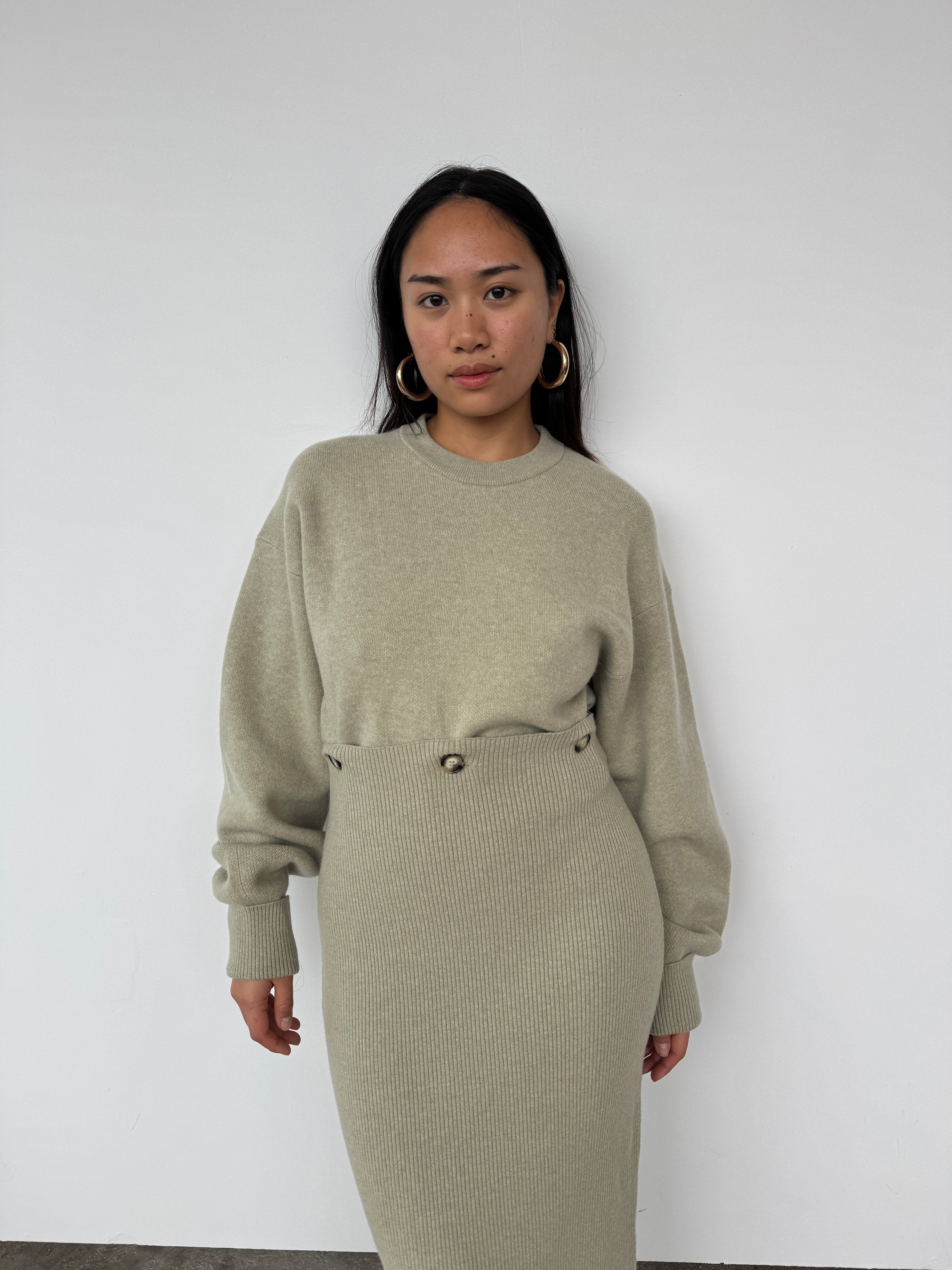 Nanushka ROUNDED SLEEVE MIDI DRESS 新品タグ付 Nanushka - Kaida mockneck cut-out midi dress Nanushka