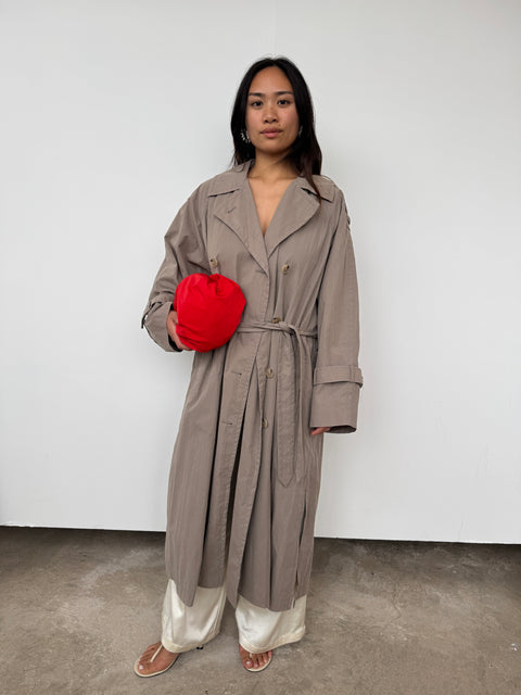 Toteme Brown Techno Trench Coat UK8