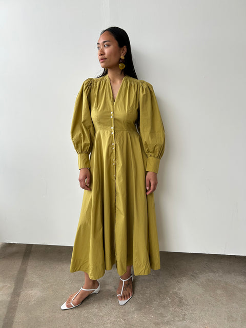 mustard yellow cotton dress Doen Mustard 'Edlynne' Cotton Dress